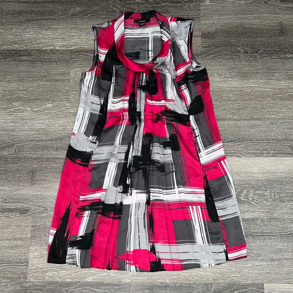 Alfani Pink Plaid Dress 4